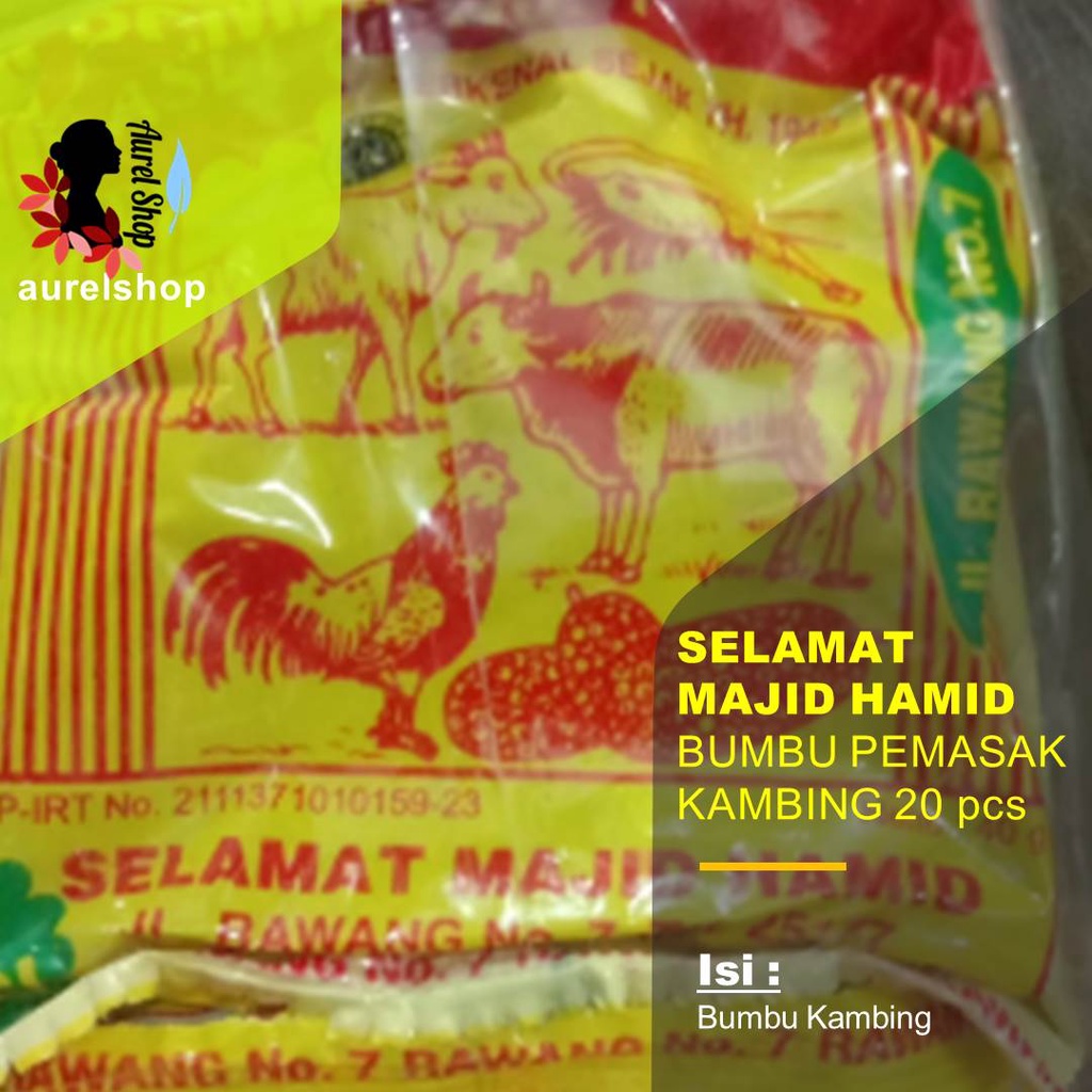 

SELAMAT MADJID HAMID Bumbu Kambing Haji Majid kemasan 1 pack 20 pcs @40 gram