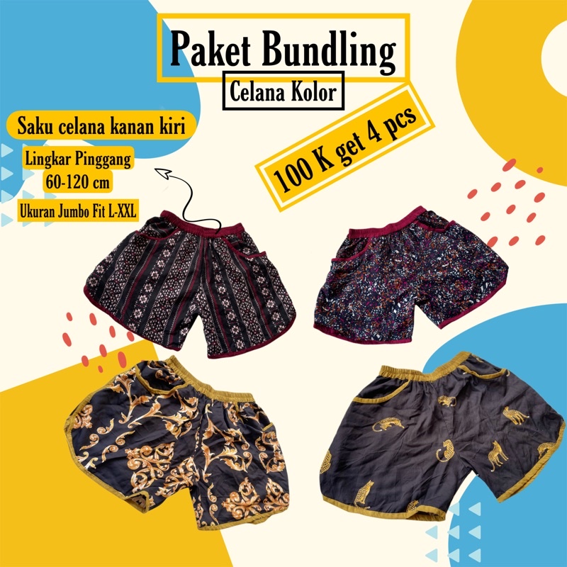 Celana Kolor Celana Daleman Celana Boxer Jumbo Celana kolor wanita jumbo