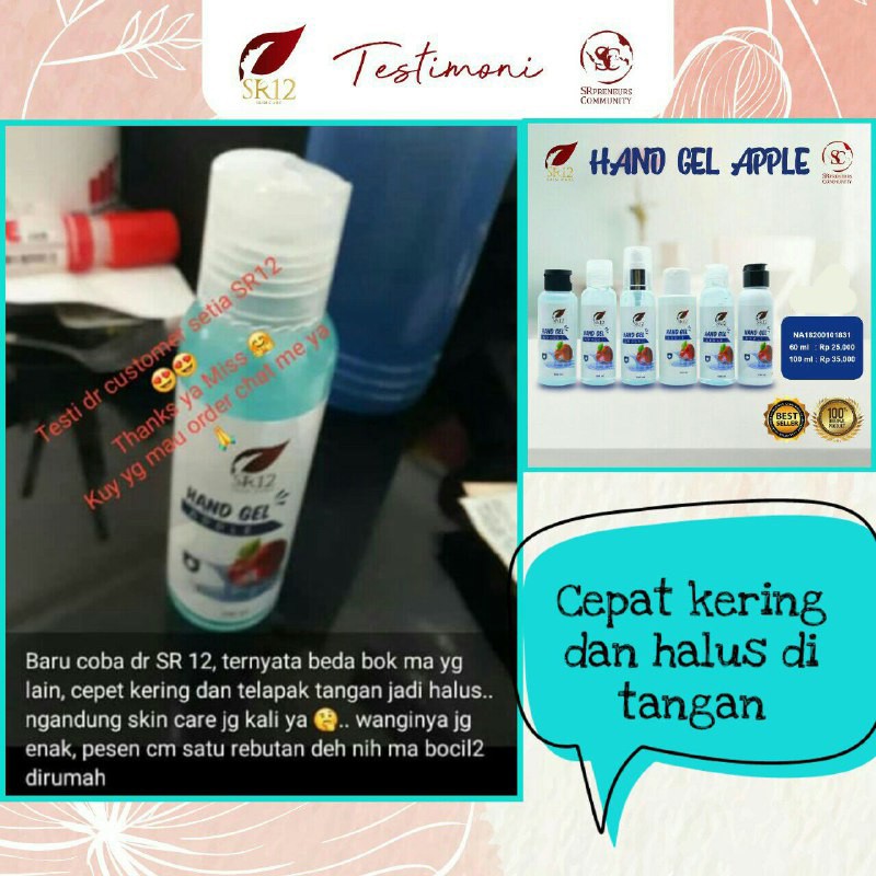 SR12 PAKET AMBYAR EKONOMIS HAND SANITIZER GEL APPLE