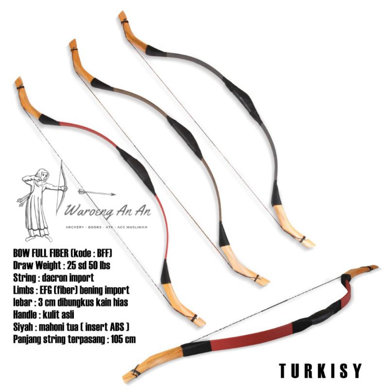 Busur Turkish Full Fiber / Busur Horsebow 30-47 Lbs