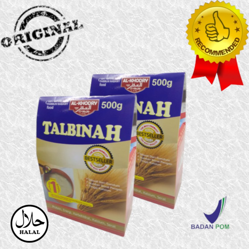 Tepung Bubur Talbinah Gandum Nabawy Obat Maag Kronis/ Asam Lambung Ori/Makanan Sehat Herbal Original