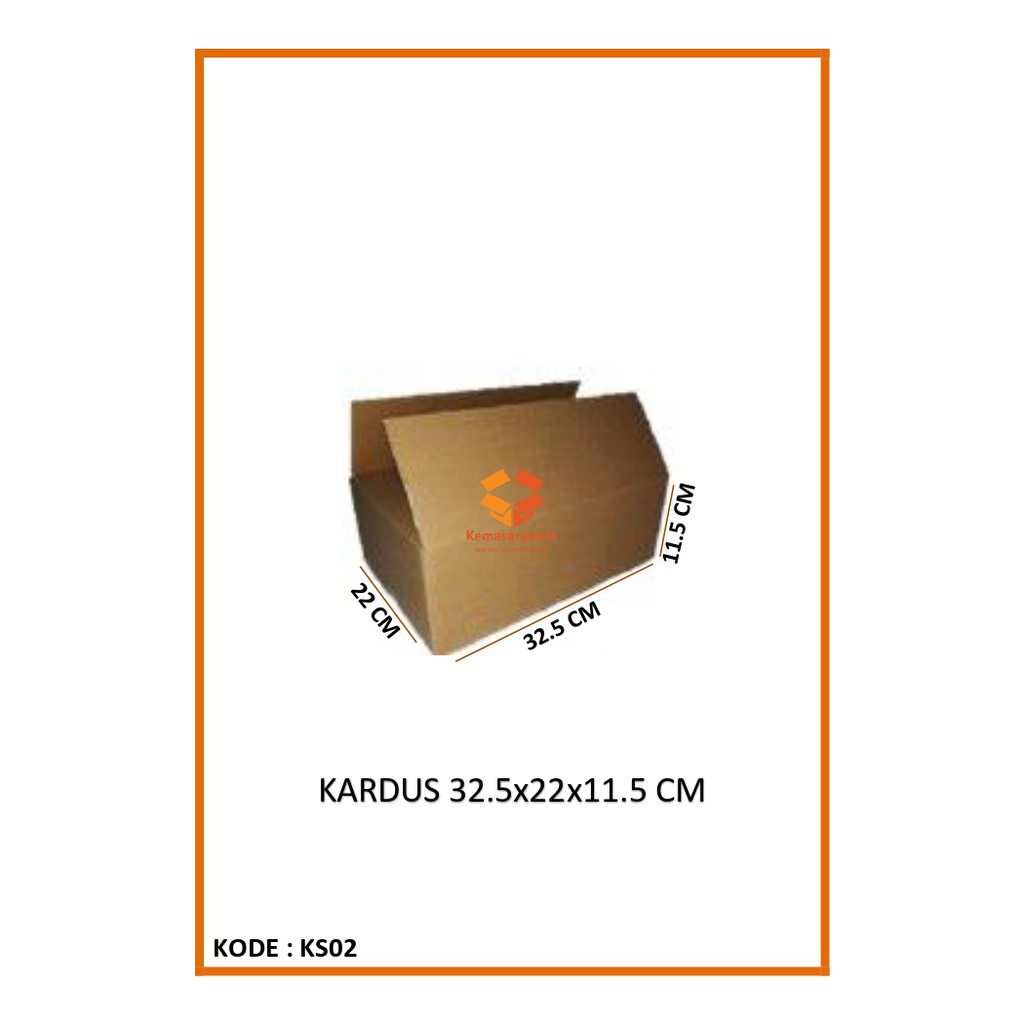 

Kardus 32.5x22x11.5 Cm Polos - Dus Dos Box Bok Boks Karton Kotak Baru Kemasan Packing Packaging