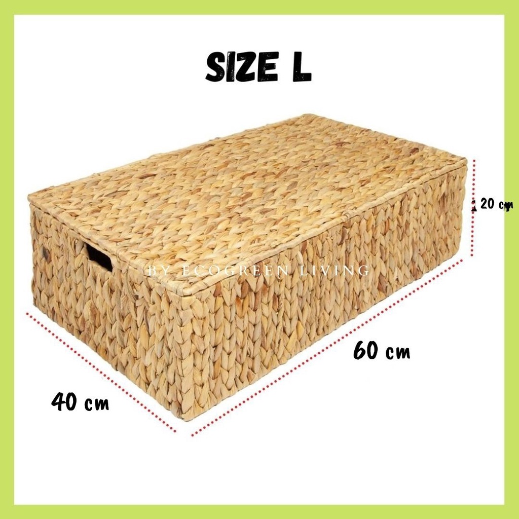 ECOGEEN LIVING BOX RECTANGLE ECENG TUTUP UKURAN BESAR (Dengan rangka besi di dalamnya)