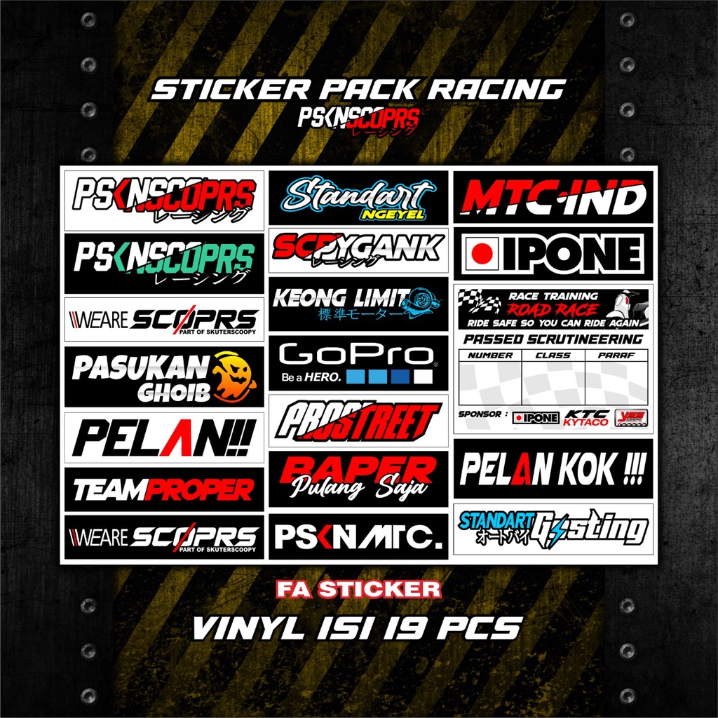 Stiker Racing Pack Sticker Racing Hologram Stiker Sponsor Stiker Helm Stiker Motor Sticker Motor Stiker Cuting Sticker Cutting Satuan Stiker Aesthetic Motor Aksesoris Variasi Motor