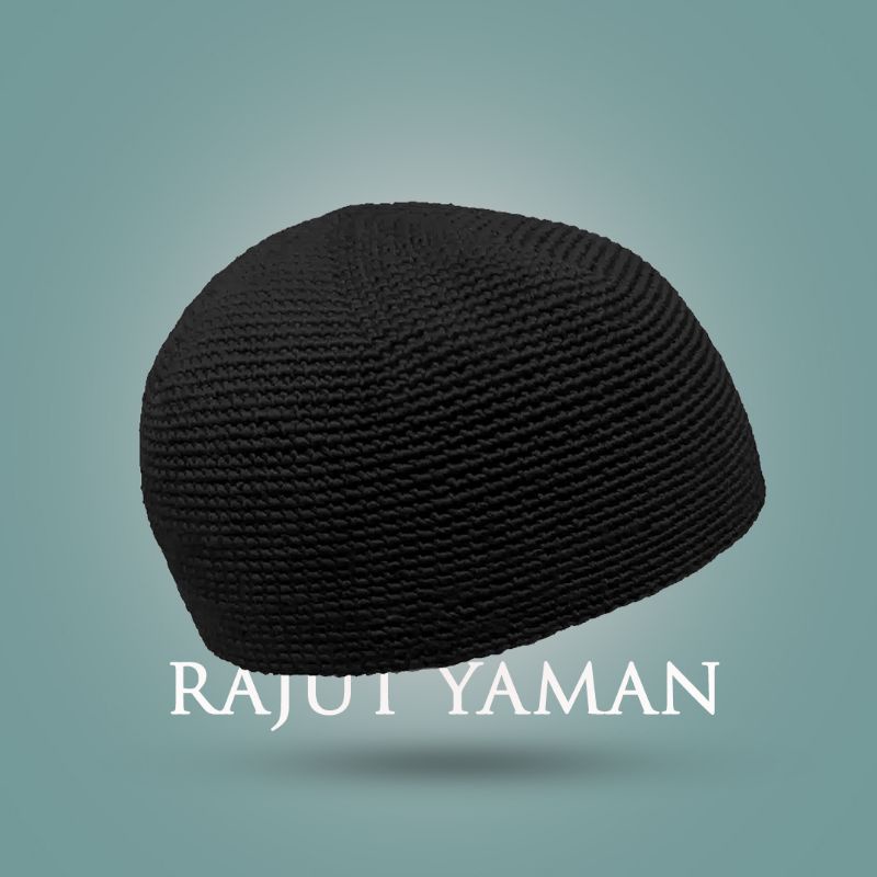 ZAJA - Terbaru Peci Rajut Yaman Tebal Polos Handmade / Peci Sulam Tangan Manual / Kopiah Taraweh Peci Haji Rajut Tebal Tebal / Topi Sholat Muslim Polos / Fashion Muslim