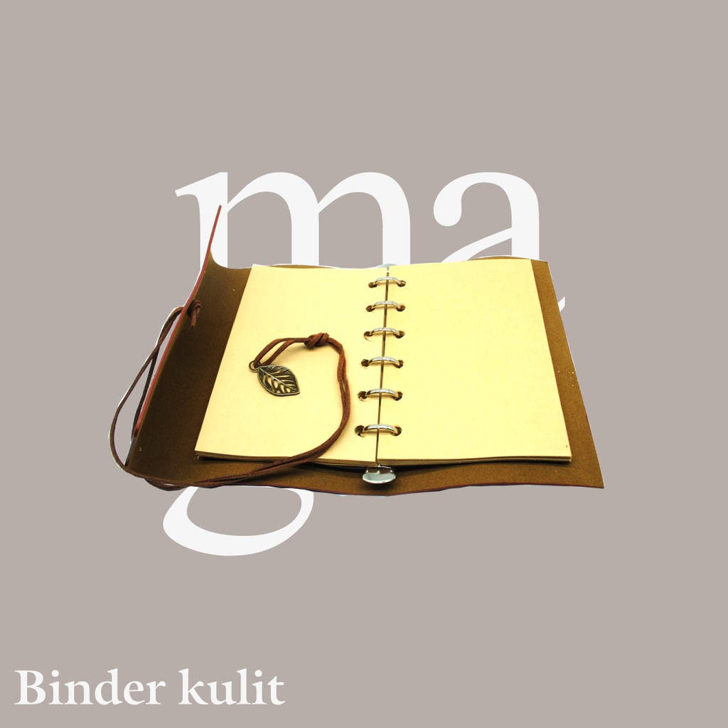 

Buku Catatan Binder Kulit Retro Leaf Kertas A5