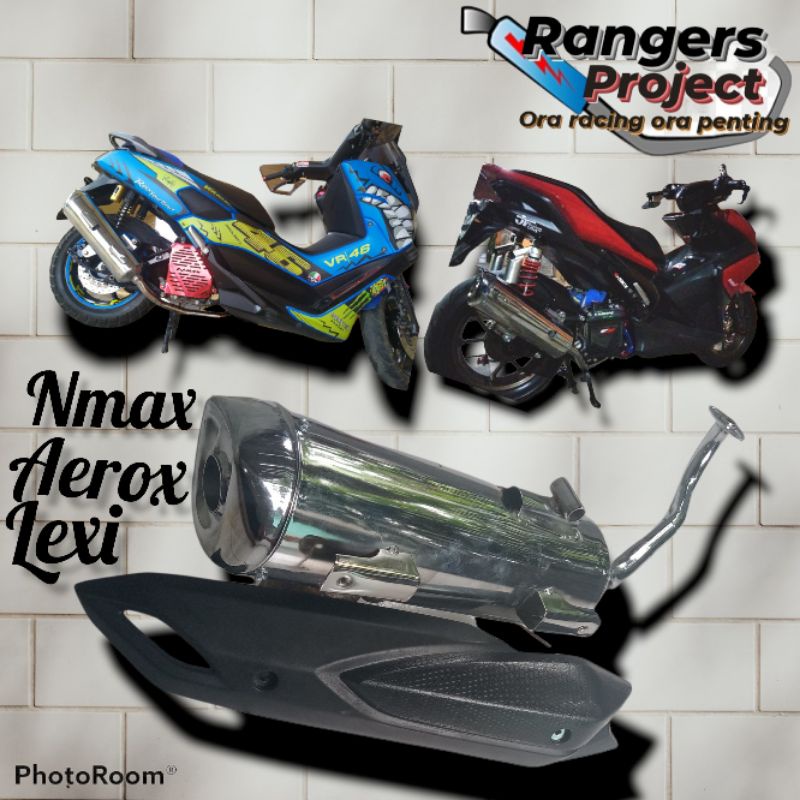 knalpot racing nmax aerox lexi standar chrome
