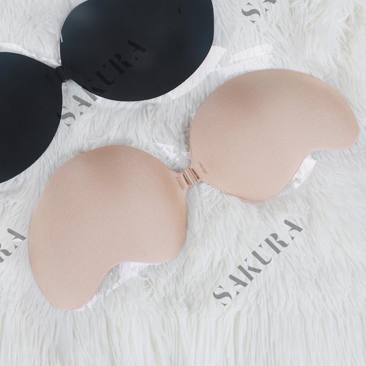 ✥ Sakura Pakaian Dalam Cup 34A-38B Reusable Silicone Cover Bra Pad Skin Adhesive Gel Nuibra ֍