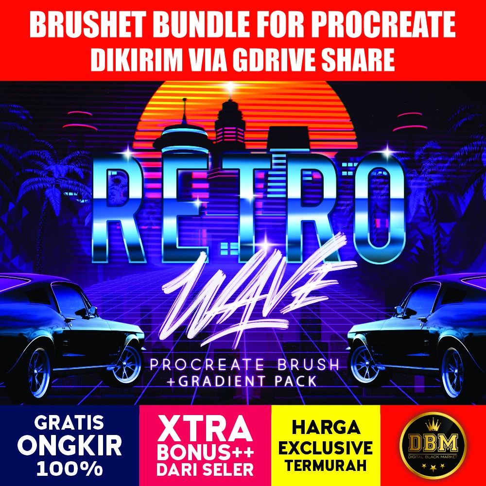 Retro Wave Brush - Procreate