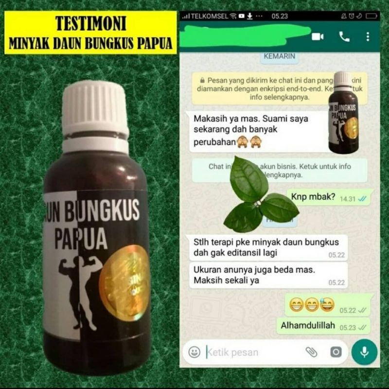 Obat Pembesar Penis Minyak Oles Pembesar Penis Original Daun Bungkus Papua Asli