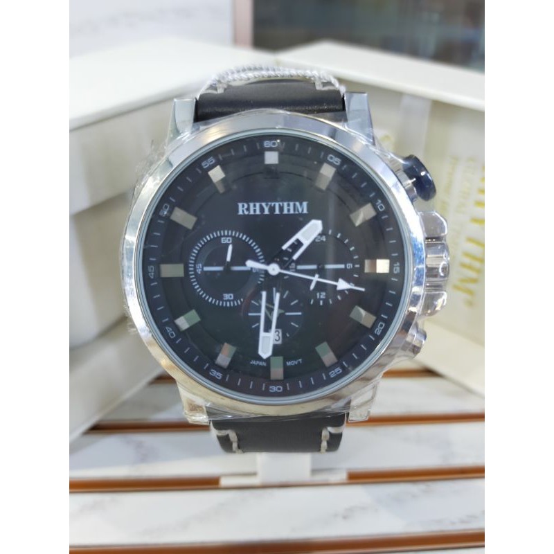 ( ORIGINAL ) Rhythm S1604L Jam Tangan Kulit / S 1604 L