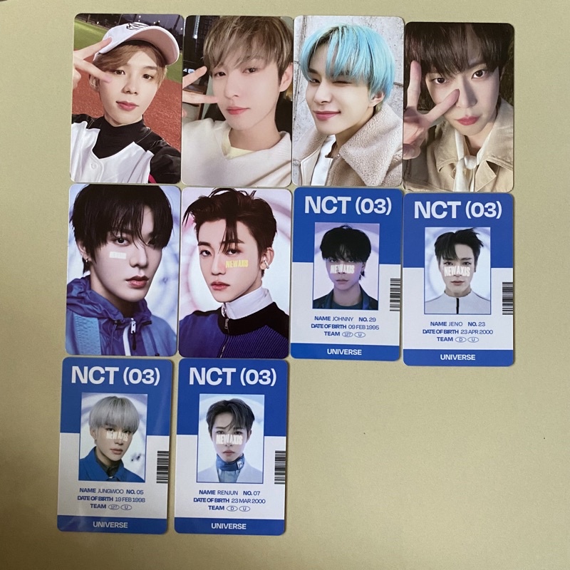 nct id card universe selca concept jaemin jungwoo doyoung renjun shotaro yuta jeno