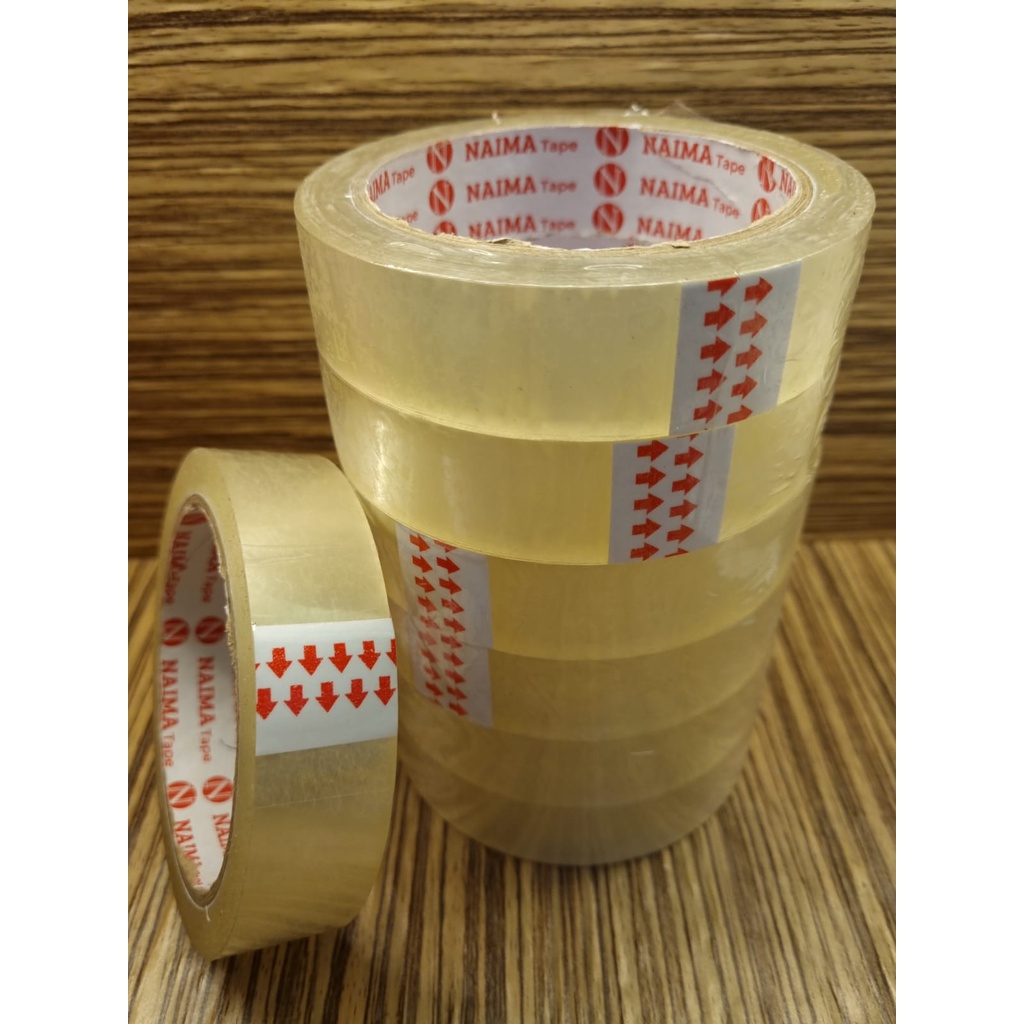 

YEN (6pcs) Isolasi / Selotip 1 inch x 72 YARD /Solasi / Solatip / Lakban Bening 24mm Naima Tape