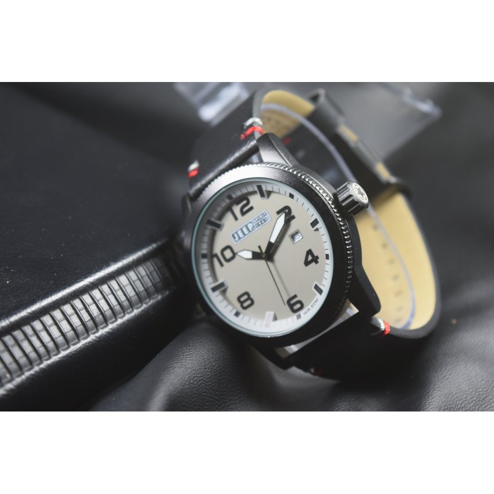 JAM TANGAN PRIA JEEP KULIT 001 CR7 SUPER ELEGAN GROSIR JAM TANGAN