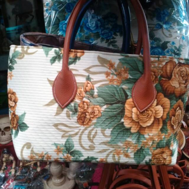 Tas Kerja Motif Bunga