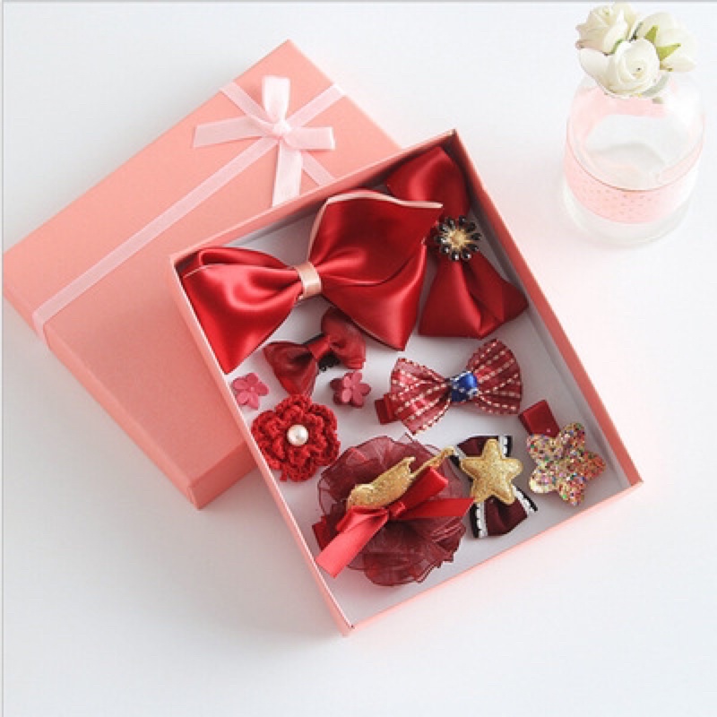 JEPITAN SET ANAK BOX PITA POLOS IMPORT / JEPITAN ANAK SET ISI 10