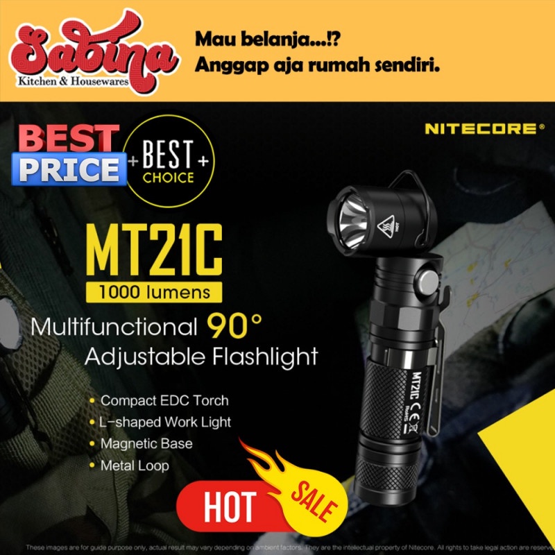 Senter LED Mini Lipat 1000 Lumens 184 Meter Adjustable Waterproof