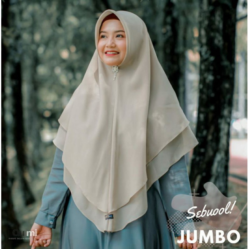 SEBUOL JUMBO HIJAB INSTAN SYAR'I SEGIEMPAT INSTAN JUMBO