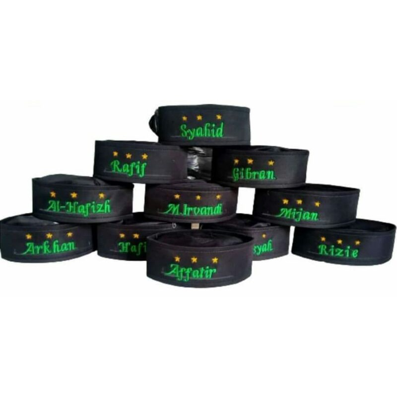 peci nama / songkok nama / peci bordir nama