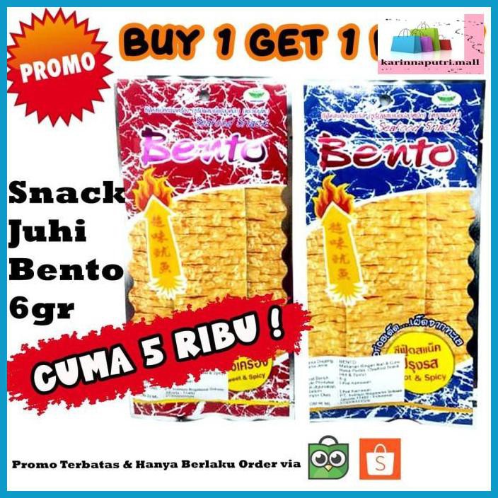 

E5Ewsfg- Juhi Bento Thailand Snack 6Gr Promo Buy 1 Get 1 - Hot N Spicy 78Itjyhf-