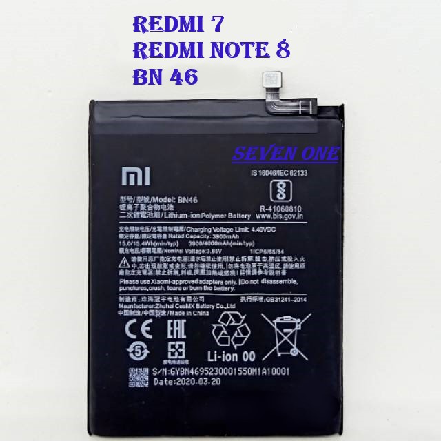 Baterai Xiaomi REDMI 7/ REDMI NOTE 8  BN-46 Original 100%