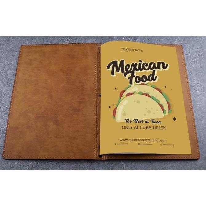 

SOFT COVER MENU KULIT A4 - READY STOCK