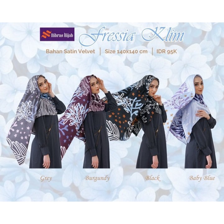[NEW] HIJAB SQUARE SYAR'I FRESSIA KLIM By Nibras Hijab | N'BRS Jilbab Segi Empat 140cm x 140cm Premi