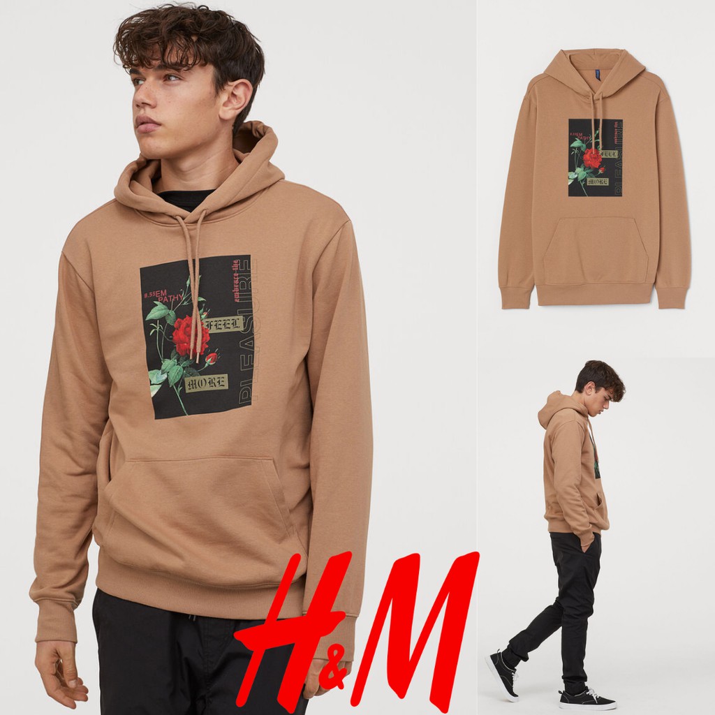 HOODIE H&M ORIGINAL PLEASURE BROWN & PAPER BAG HNM SALE HOODIE HNM HOODIE PRIA WANITA