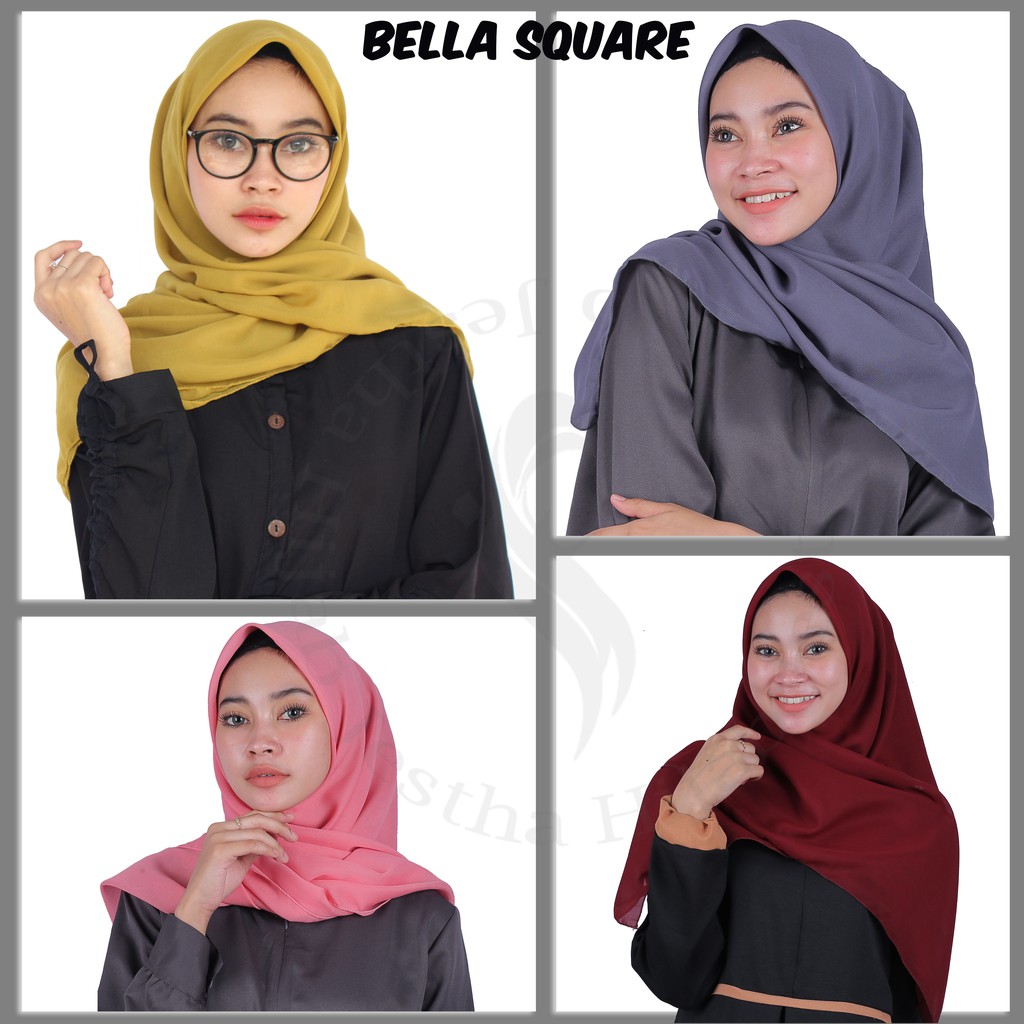 35+ Ide Contoh Gambar Kerudung Bella Square