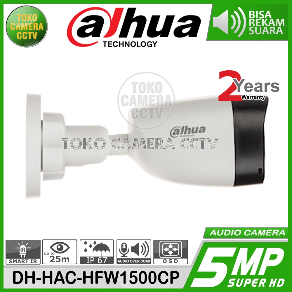 KAMERA CCTV OUTDOOR DAHUA 5MP MIC AUDIO CAMERA DAHUA 5MP AUDIO