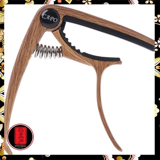 SLOZZ Capo Gitar Aluminium Alloy Wood Design with Bridge Pin Remover