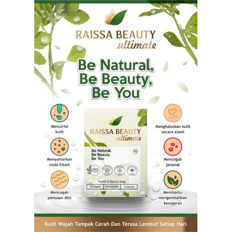 Sabun Wajah - Sabun Raissa Beauty Ultimate - Sabun Kolagen Halal - Sabun Kesehatan dan Kecantikan