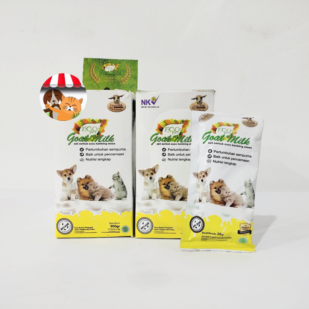 ECO PET GOAT MILK 1 BOX - Susu Kambing untuk Anak Anjing dan Kucing ecopet