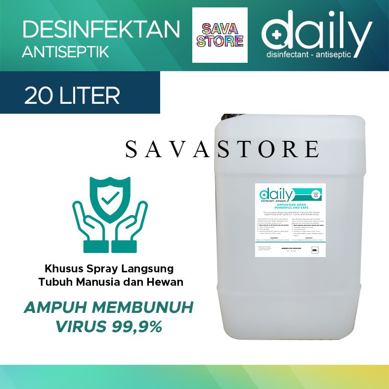 DESINFEKTAN DISINFEKTAN DAILY REGULER ANTISEPTIC 20 LITER ANTI VIRUS