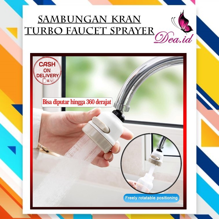 [DEASTORE]  SAMBUNGAN KRAN SPRAY AIR - TURBO FAUCET SPRAYER 360 ROTASI