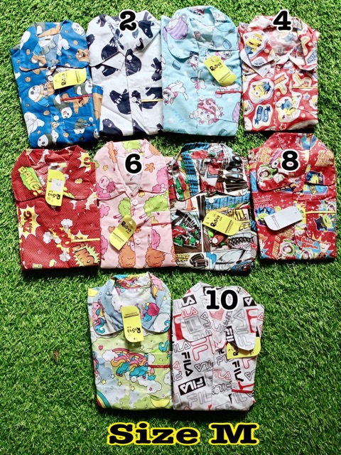 Piyama anak katun catra merk Rysya usia 1-12 thn nablfashion