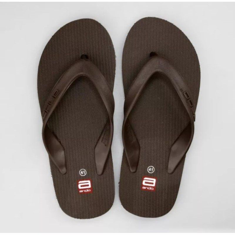 Ando Sendal Jepit Pria Hawaii Original -coklat