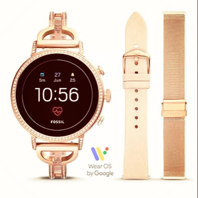 Jam Tangan Digital Wanita Fossil Gen 4 Set Bangle FTW6030