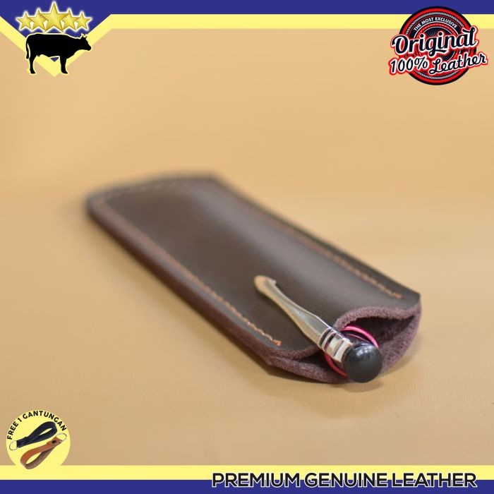 

Murah Tempat Pulpen Dan Pensil Dari Kulit Asli Warna Dark Brown Leather Good Diskon