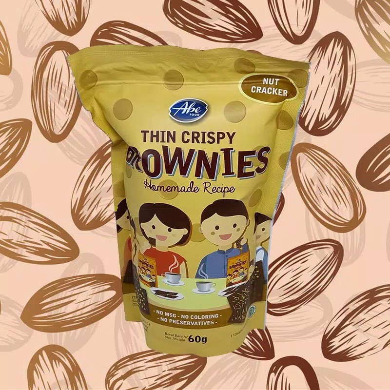 BROWNIES THIN CRISPY NUT CRACKER 60GR