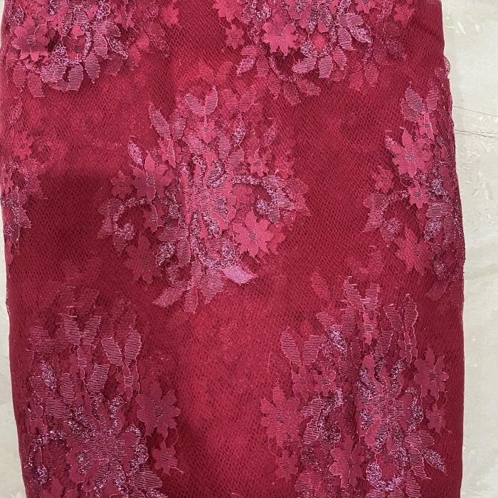 Kain Brokat Semi Perancis Panel Untuk 1 Baju Kebaya Termasuk Furing 056