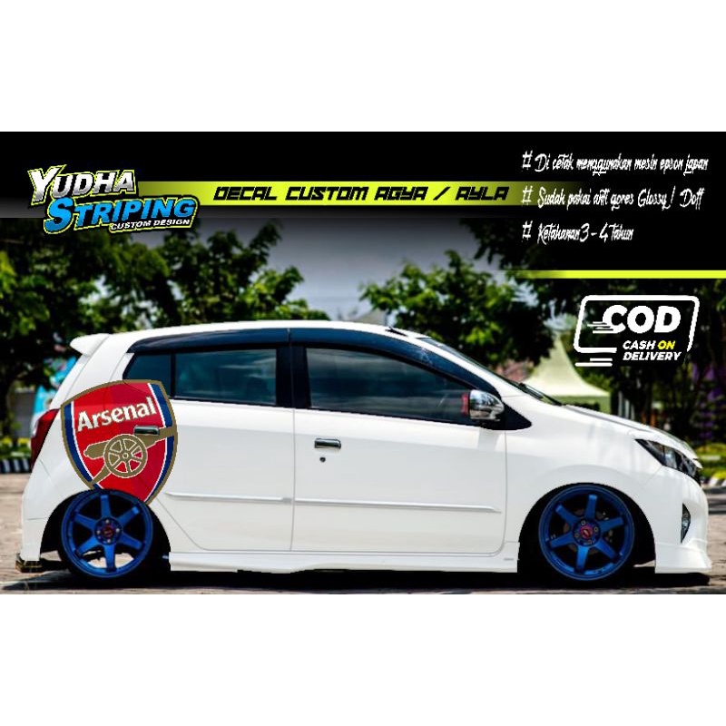 STICKER VARIASI PEMANIS MOBIL AGYA/AYLA / VARIASI MOBIL ARSENAL