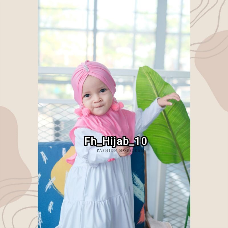 Jilbab Anak Adisya Instan 0-3 Tahun Jersey Ballon Premium |Hijab Bayi Tk Lucu 1-12 Bulan |Kerudung Sekolah Baby Sd 2-6 Perempuan Newborn