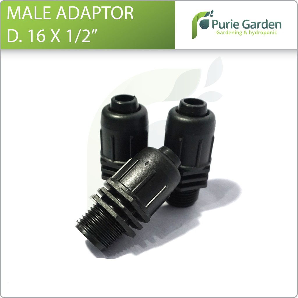 Male Adaptor Lock D. 16 x 1per2 Irritec