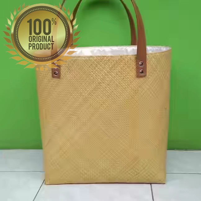 Tas Jinjing Wanita Anyaman Pandan Polos