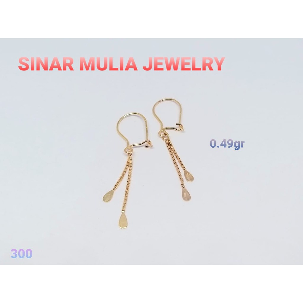 ANTING PANJANG VARIASI RANTAI EMAS ASLI