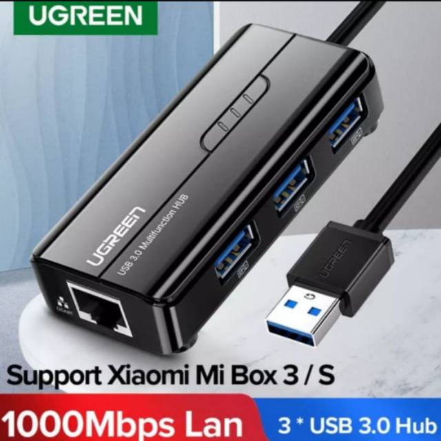 Ugreen Adapter Ethernet Usb 3.0 to LAN RJ45 Usb Hub Ethernet 1000mbps Support Xiaomi Mi Box Original