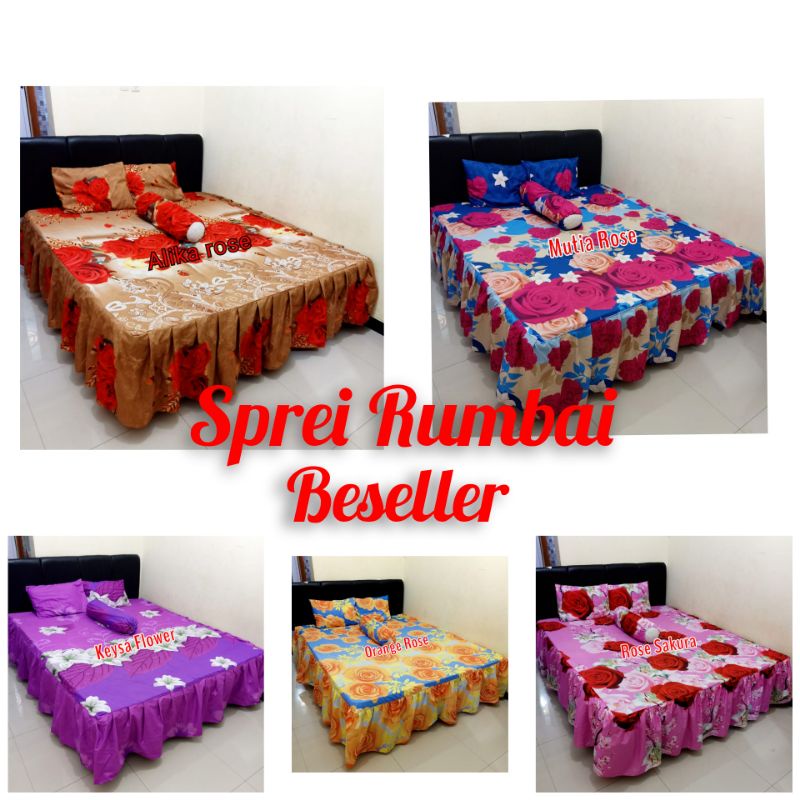 sprei rumbai katun 180x200