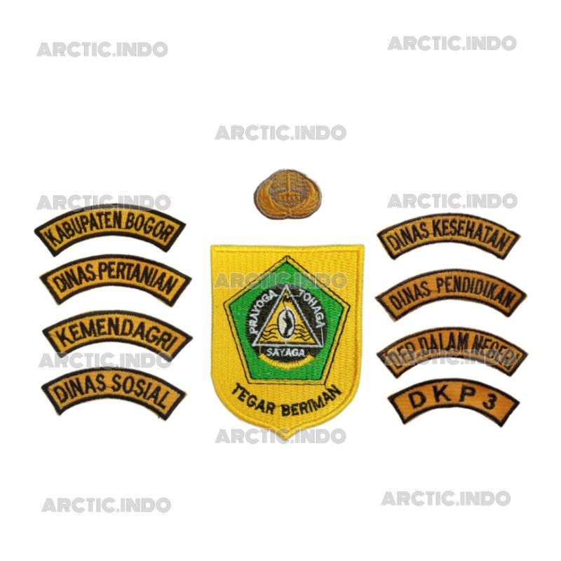Badge Bordir Logo Pemerintah Daerah Kabupaten Bogor High Quality