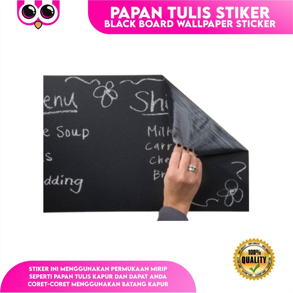 

[ STIKER ] PAPAN TULIS STIKER / BLACK BOARD WALLPAPER STICKER